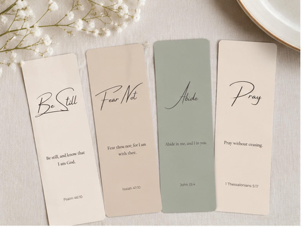 Scripture Bookmark Set, Minimalist Bible Verse Christian Gift