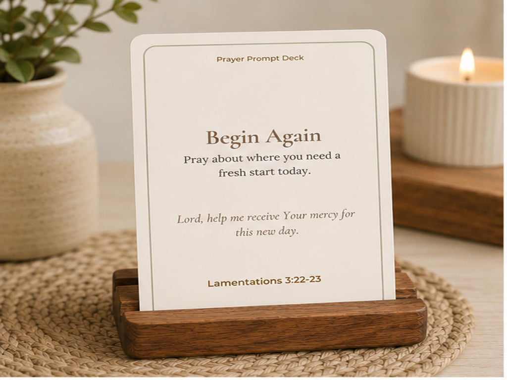 Prayer Prompt Cards | Christian Scripture Daily Devotional Deck