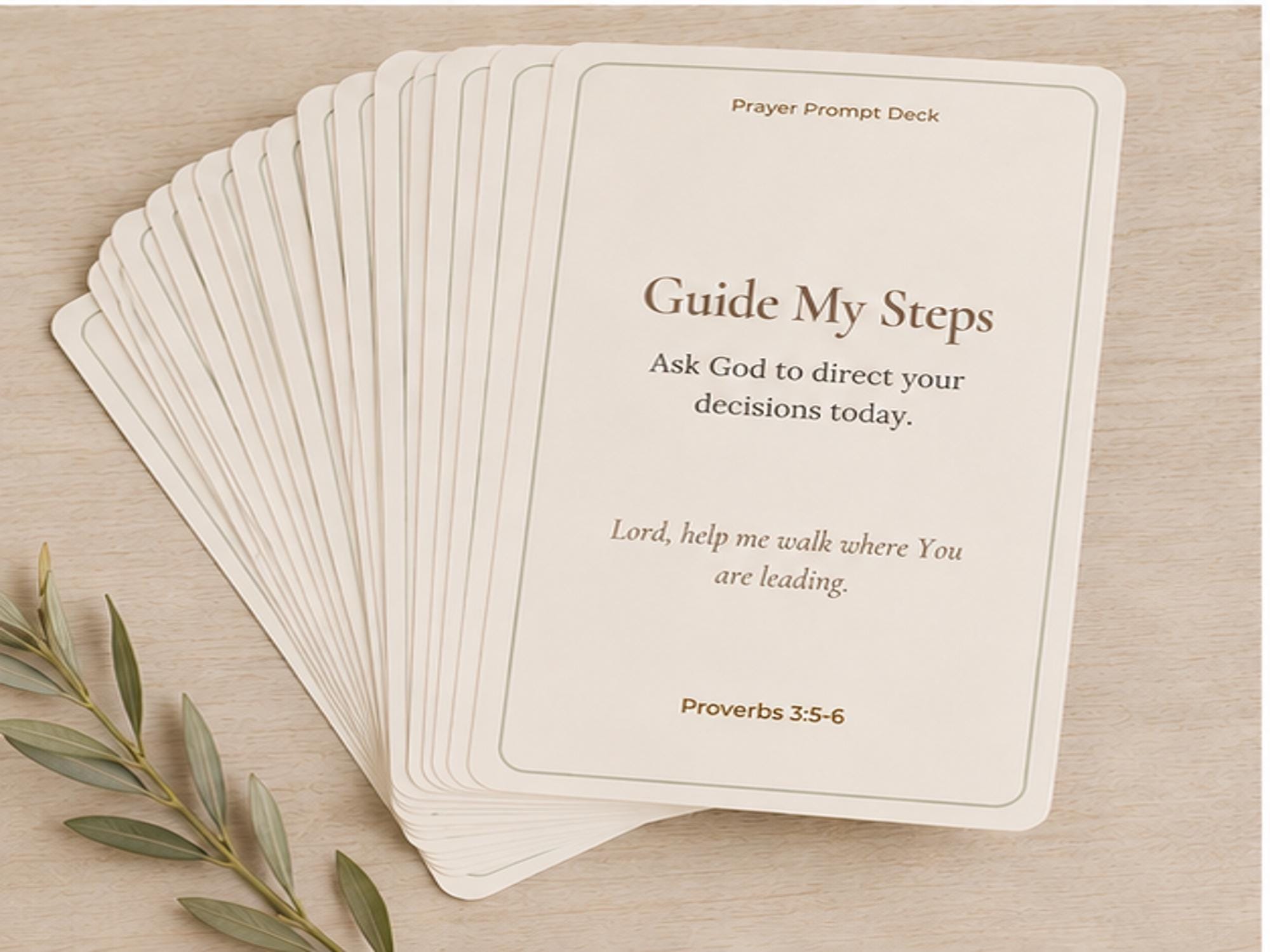 Prayer Prompt Cards | Christian Scripture Daily Devotional Deck