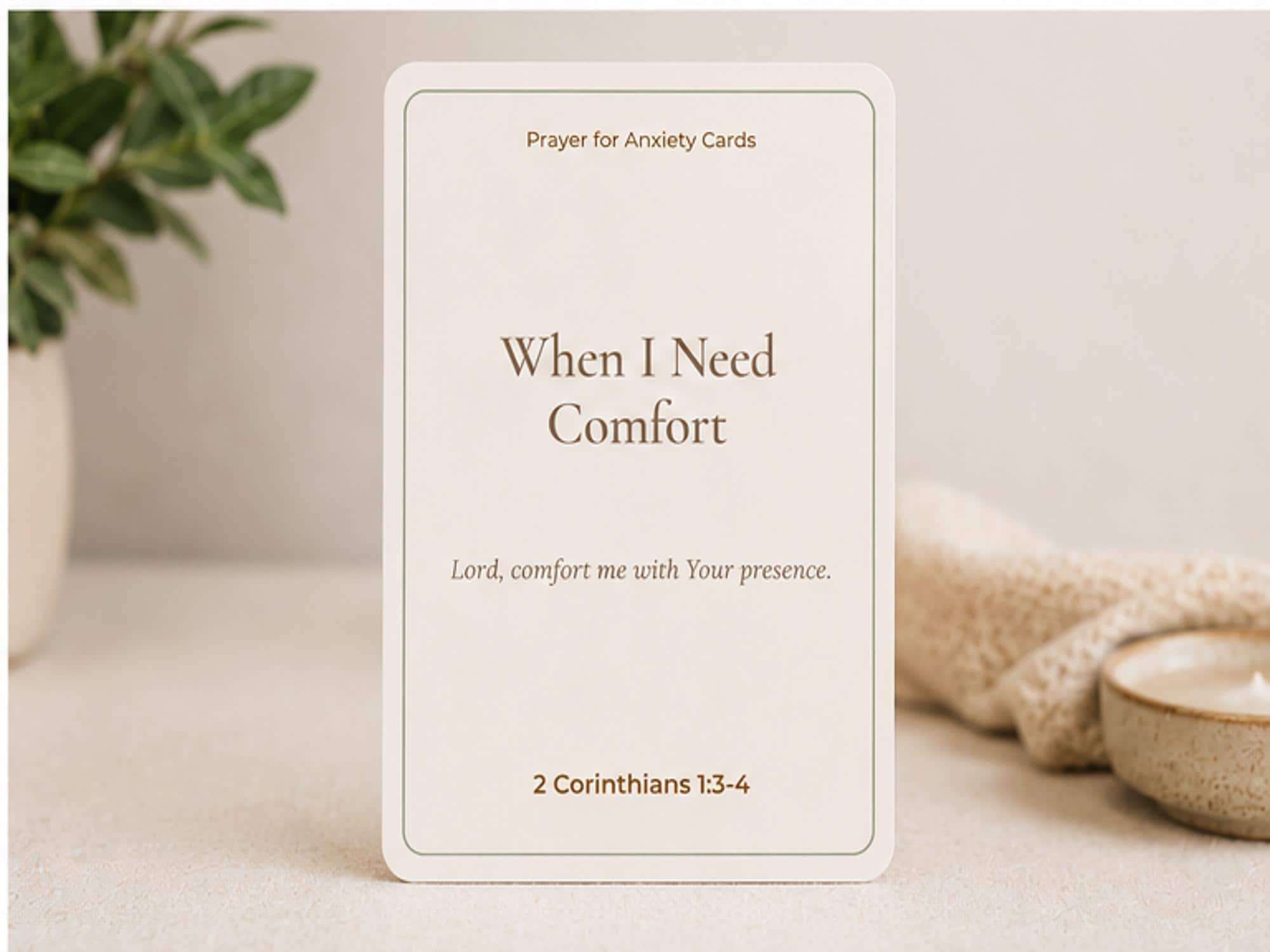 Christian Anxiety Relief Prayer Cards | Scripture Encouragement Gift