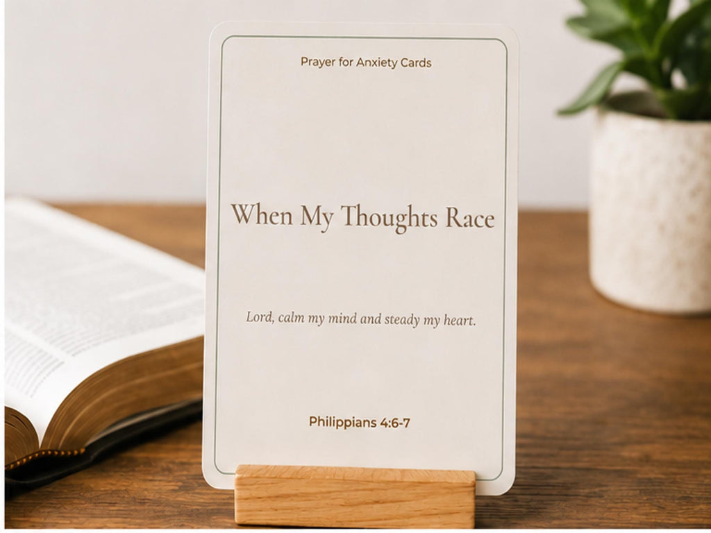 Christian Anxiety Relief Prayer Cards | Scripture Encouragement Gift
