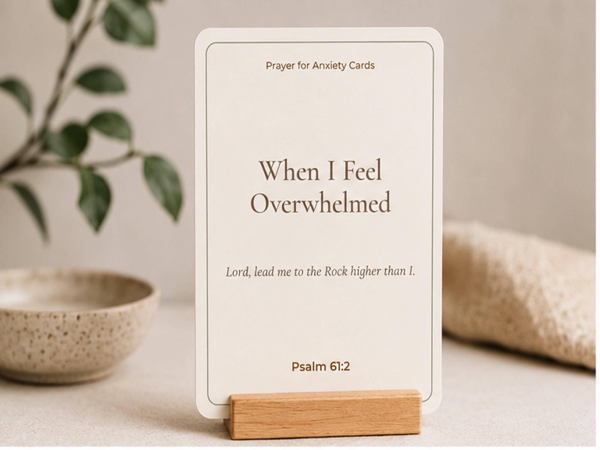 Christian Anxiety Relief Prayer Cards | Scripture Encouragement Gift