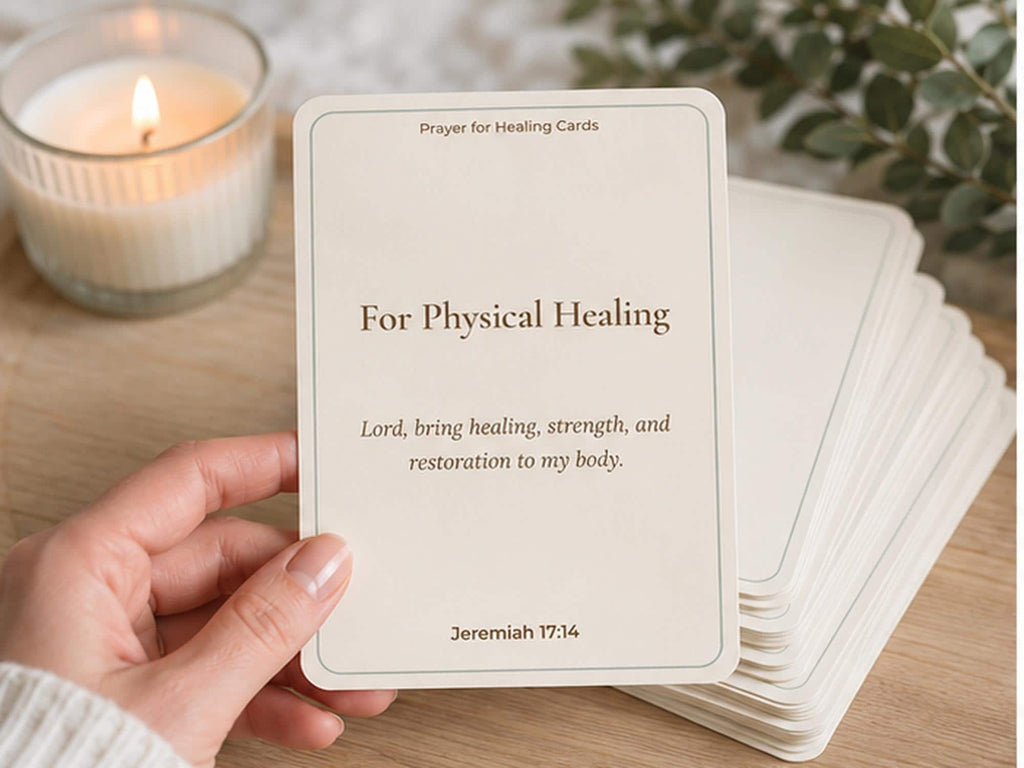 30 Christian Healing Prayer Cards, Scripture Encouragement Bible Verse Set