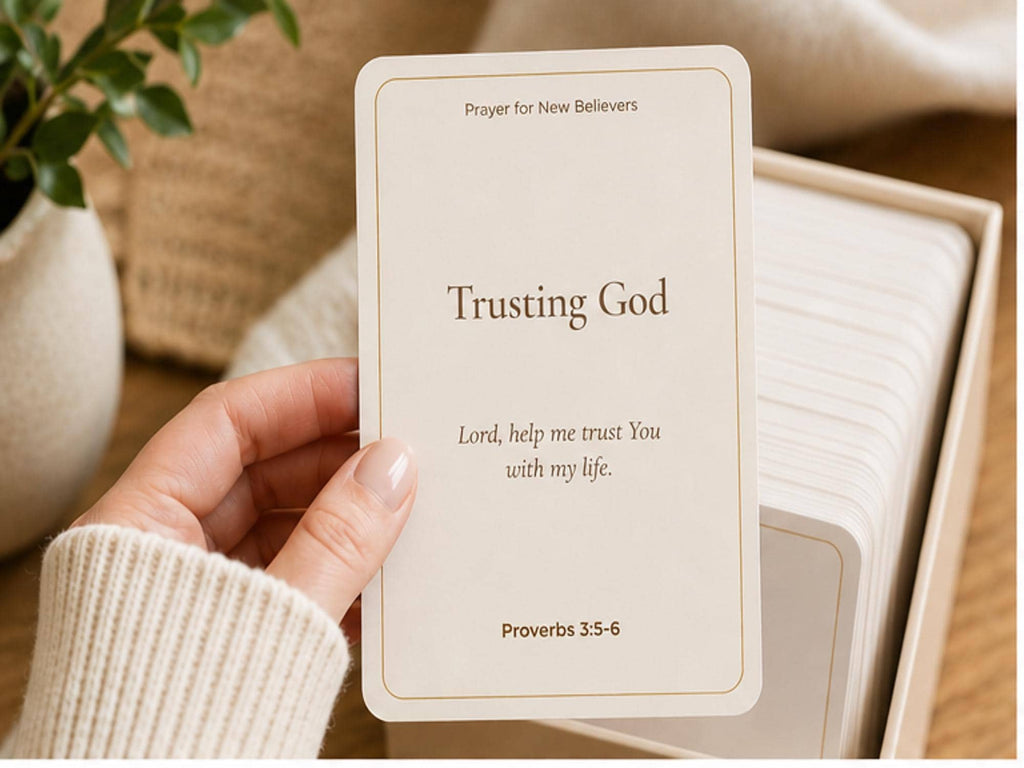 New Believer Prayer Cards, Christian Scripture, Faith Growth, Baptism Gift