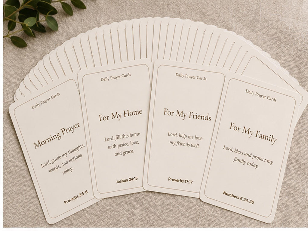 30 Christian Prayer Prompt Cards | Scripture Journal Companion