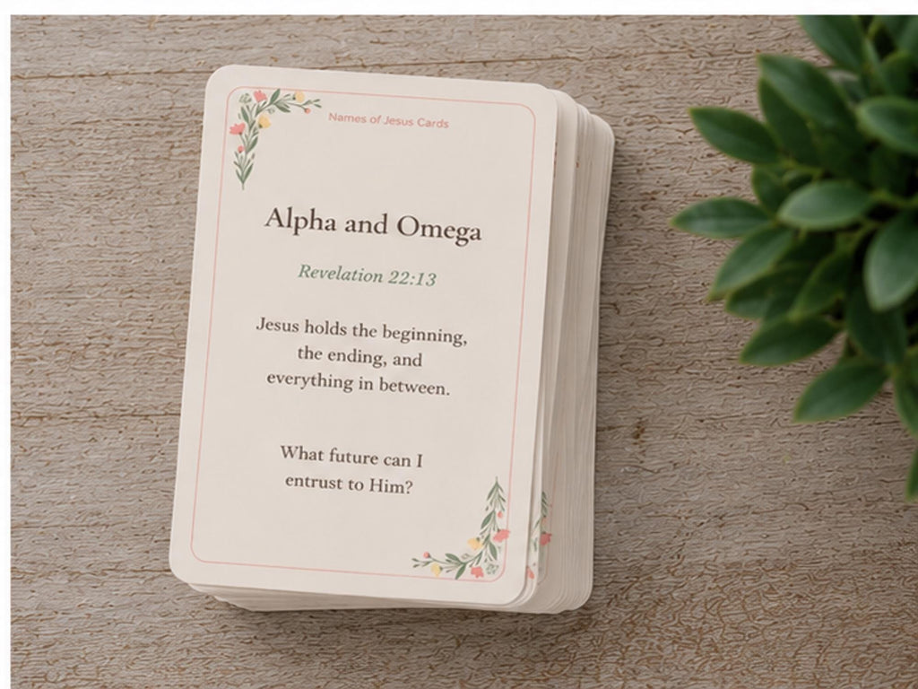Names of Jesus Scripture Cards, Bible Study Reflection Set