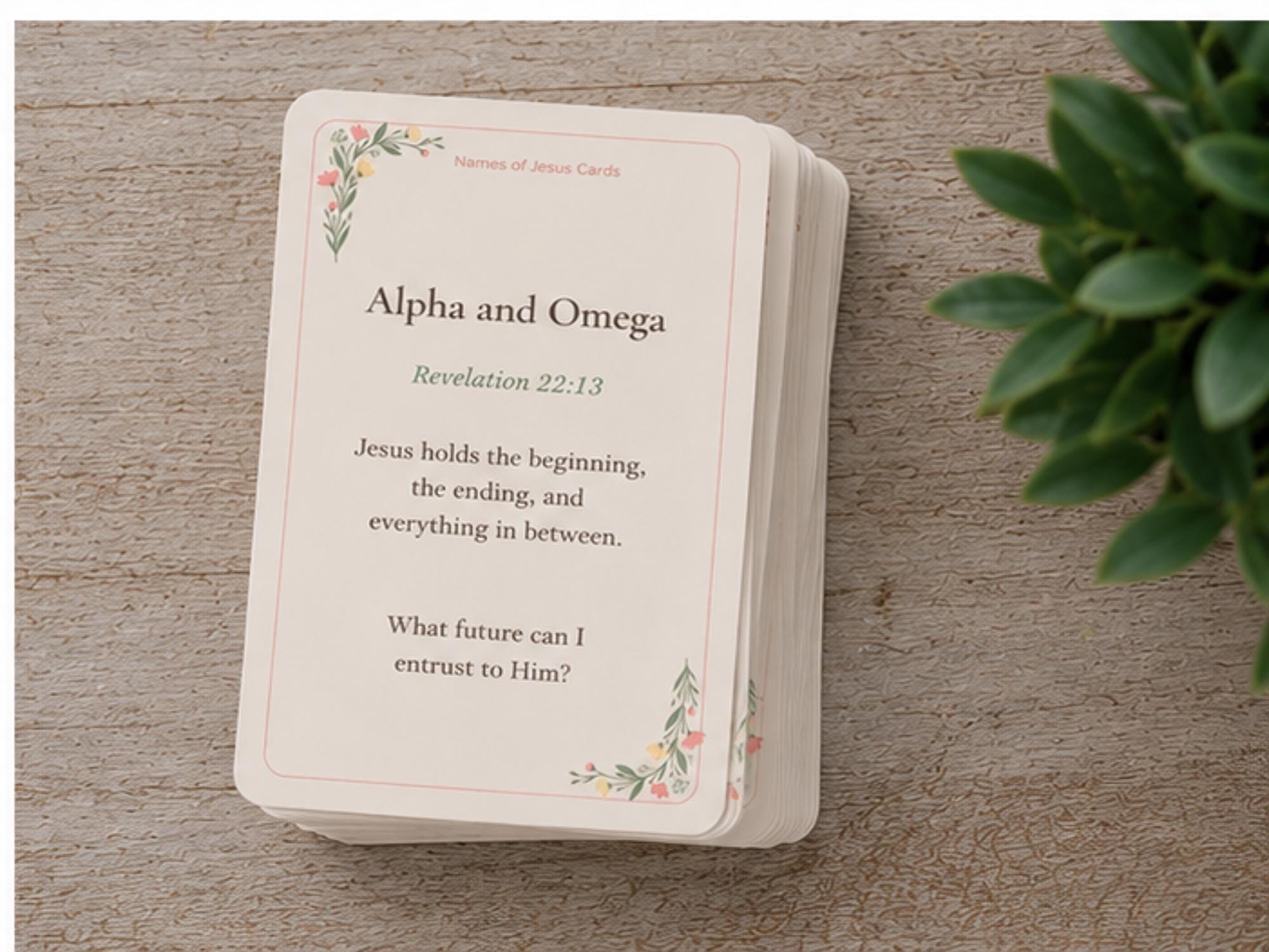 Names of Jesus Scripture Cards, Bible Study Reflection Set