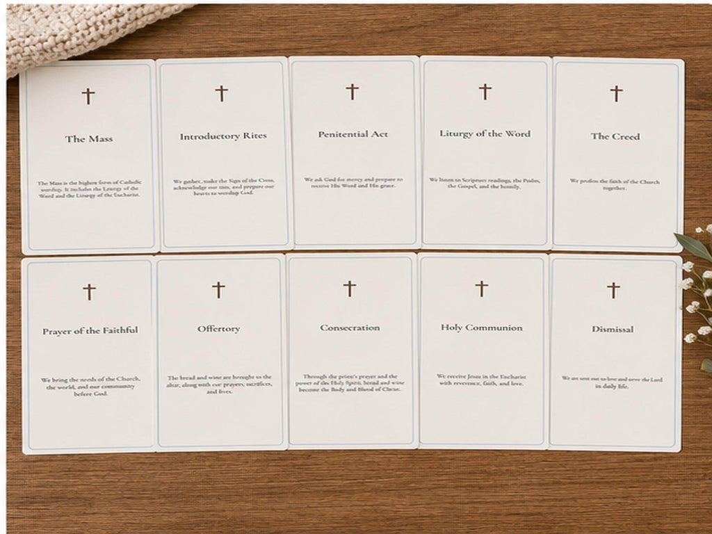 Catholic Mass Understanding Cards | RCIA, First Communion, Homeschool Reference Set