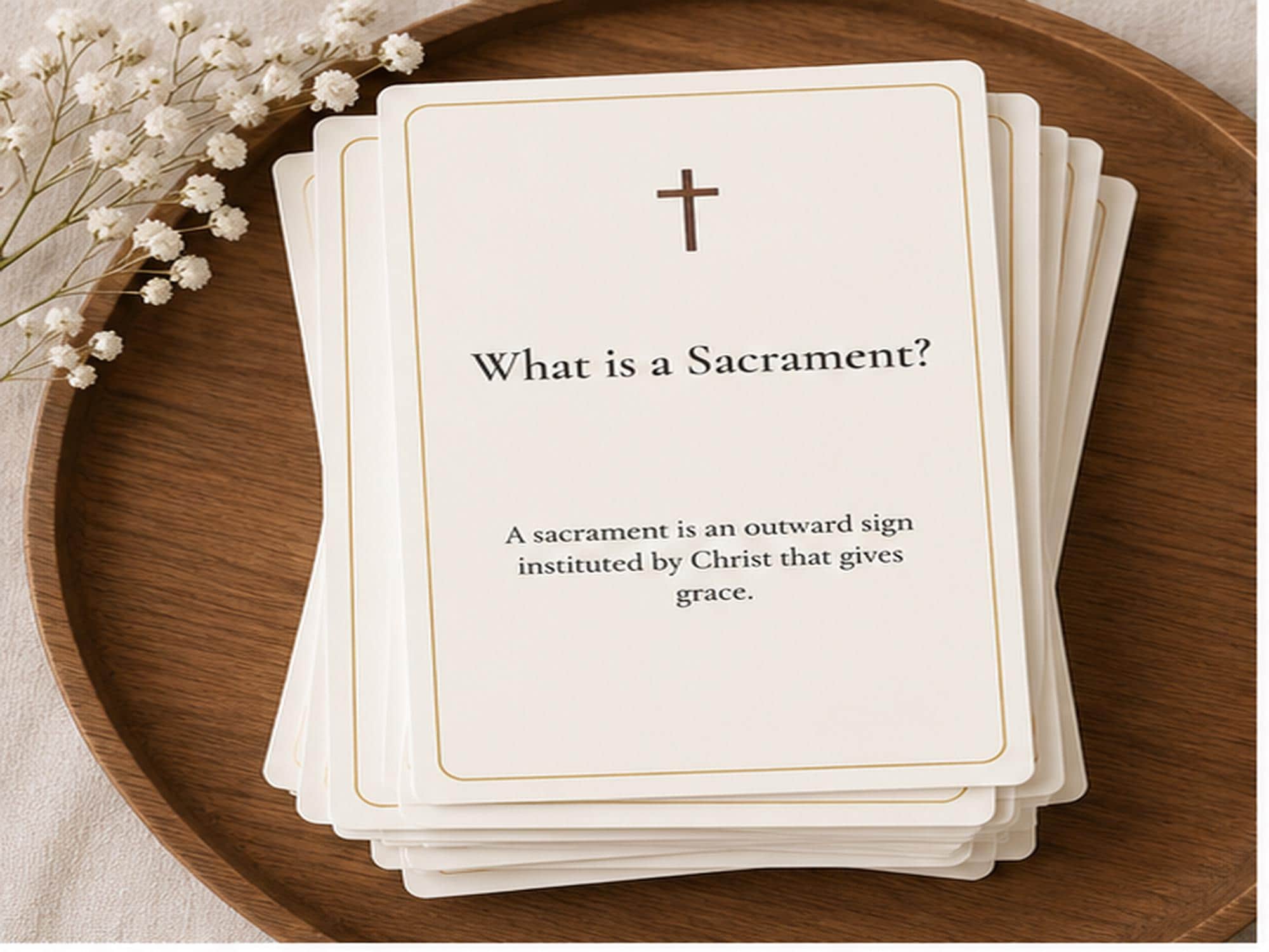Understanding the Sacraments Cards | Catholic Sacraments Guide | RCIA OCIA | First Communion | Confirmation | Card Set