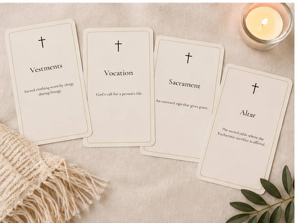 Catholic Vocabulary Cards | RCIA OCIA Study Resource, Faith Terms