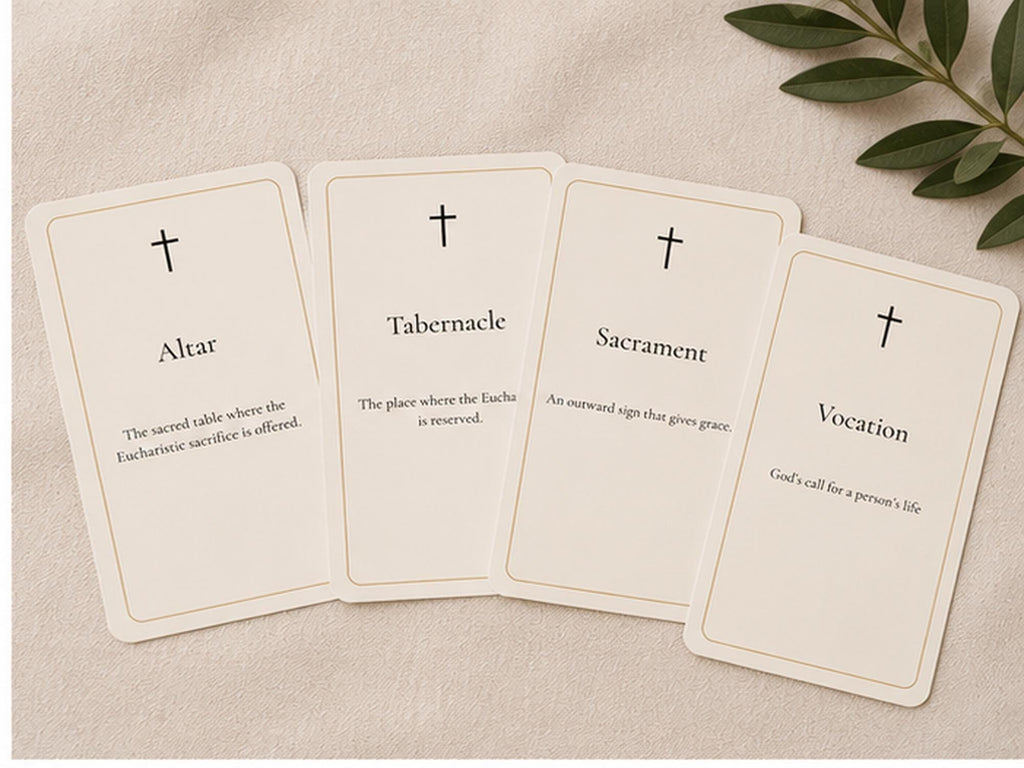 Catholic Vocabulary Cards | RCIA OCIA Study Resource, Faith Terms