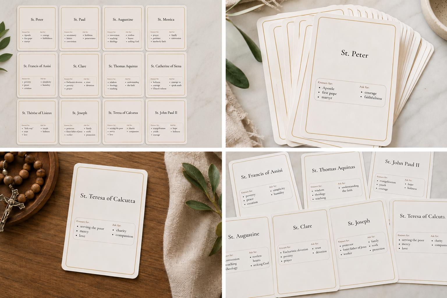 Catholic Saint Cards | Faith Study, Confirmation, RCIA Gift Set