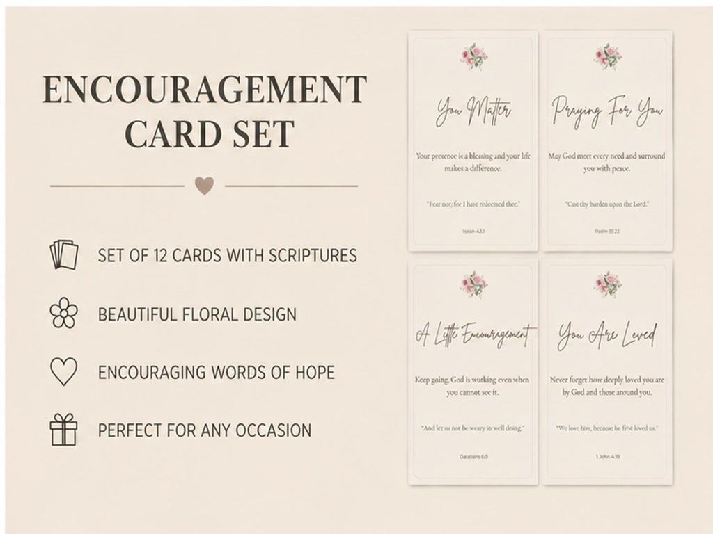 Christian Encouragement Cards Set | Scripture, Thinking of You, Sympathy Gift