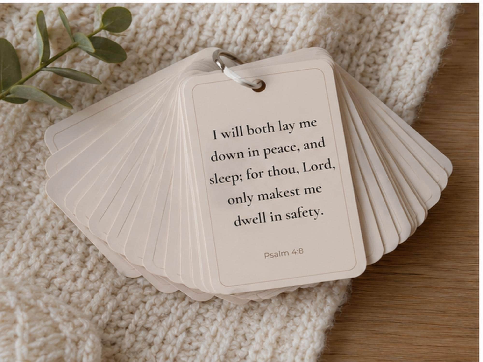 Evening Prayer Ring | Scripture Cards for Bedtime Reflection
