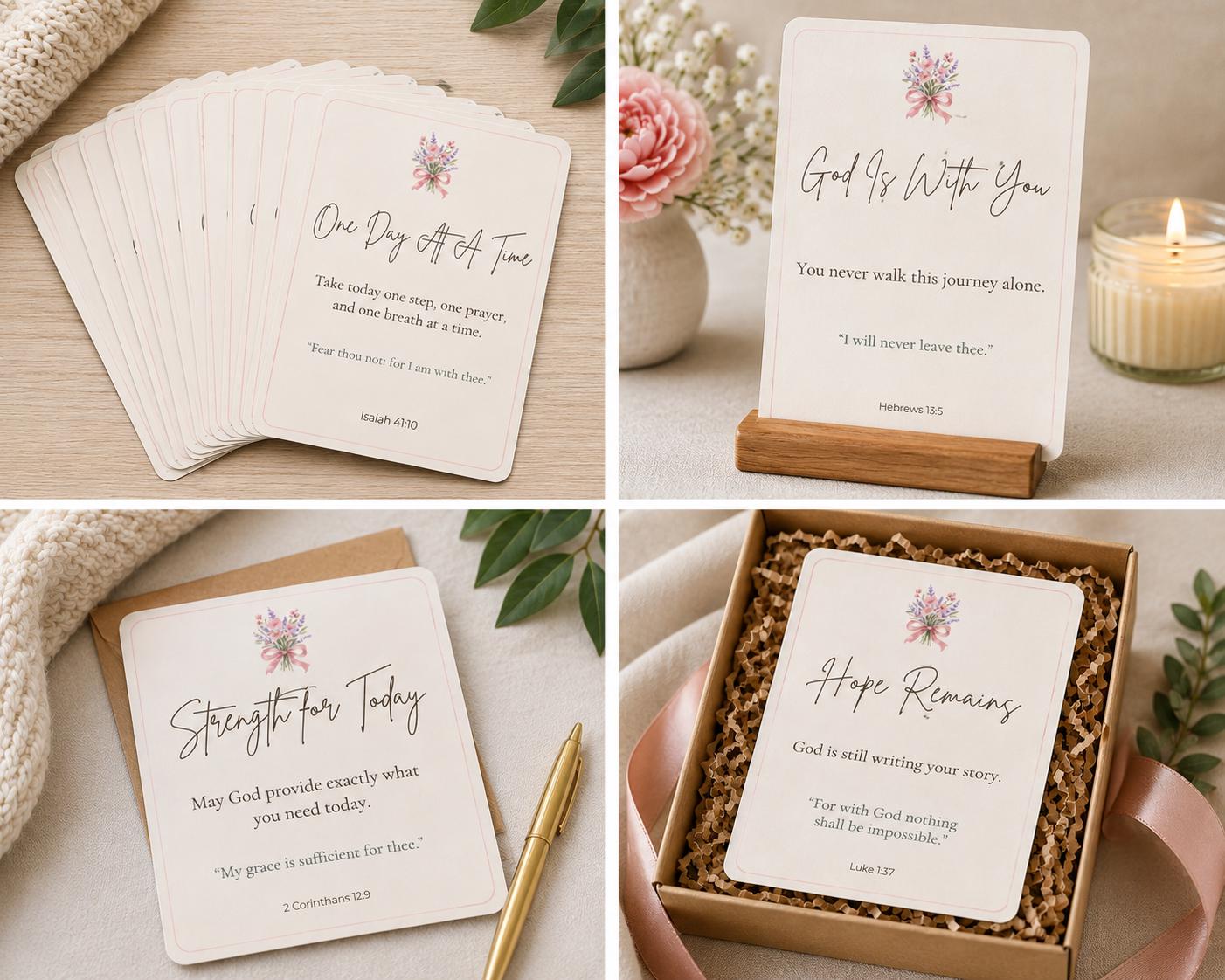 Christian Encouragement Cards, Scripture Comfort Gift for Women