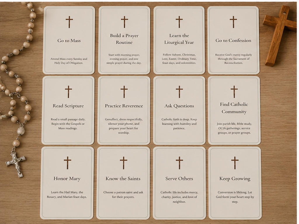 Catholic Living Starter Cards | Faith Guide for OCIA, Confirmation, New Catholics