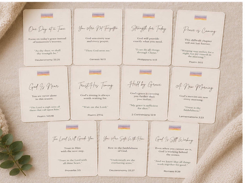Christian Encouragement Cards, Scripture Verses, Comfort Gift for Women