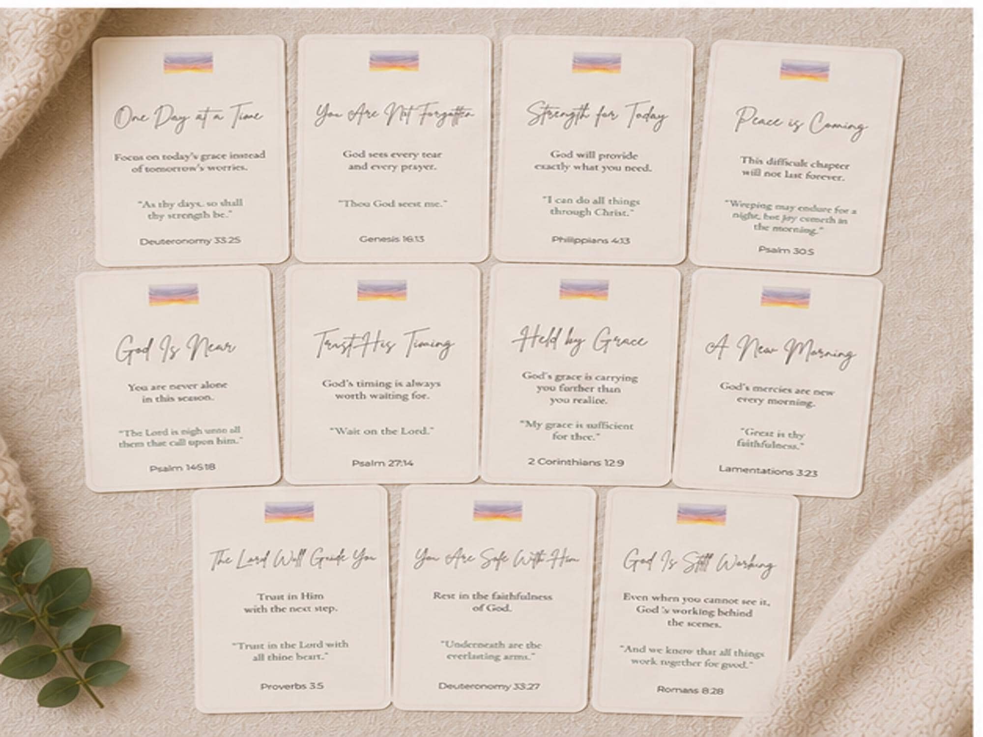 Christian Encouragement Cards, Scripture Verses, Comfort Gift for Women