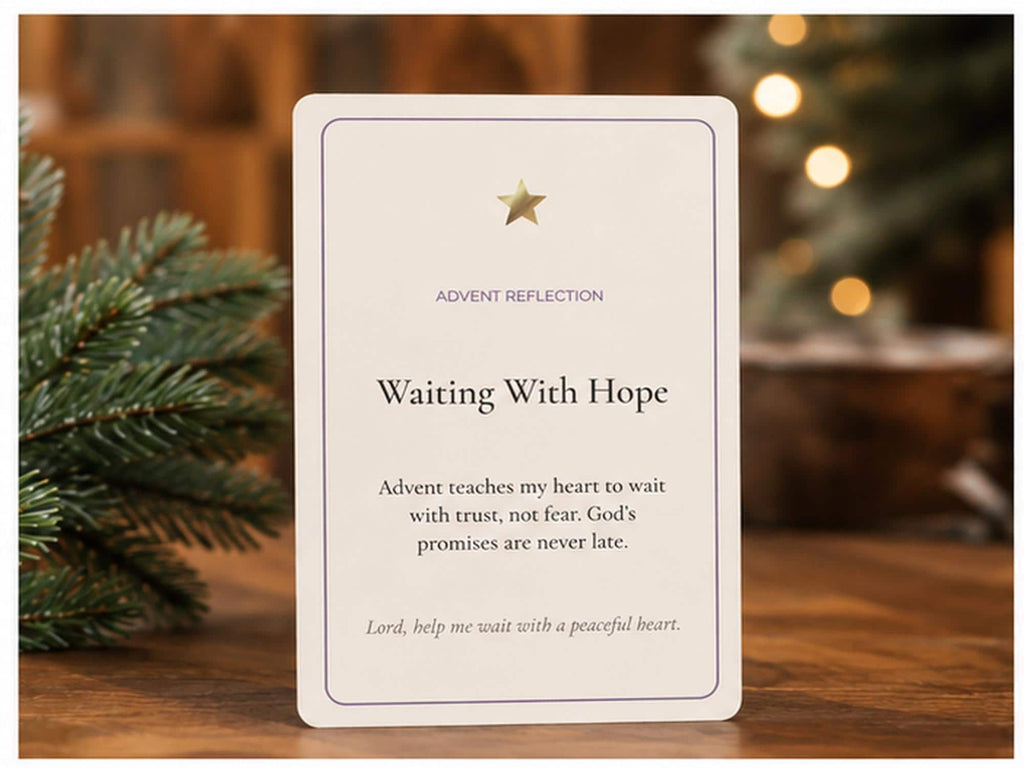 Catholic Advent Reflection Cards | 12 Devotional Prayer Cards (4x6 Set)