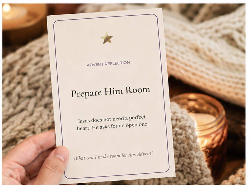 Catholic Advent Reflection Cards | 12 Devotional Prayer Cards (4x6 Set)
