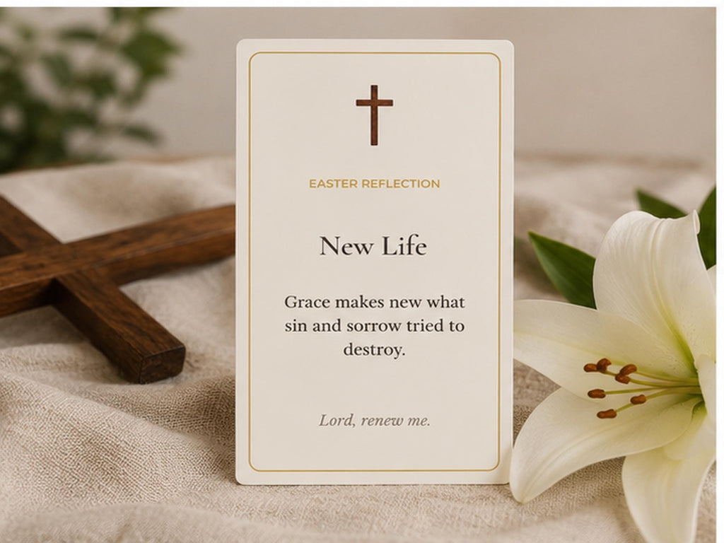 Catholic Easter Reflection Cards | Scripture Devotional Set, Prayer Prompt Cards
