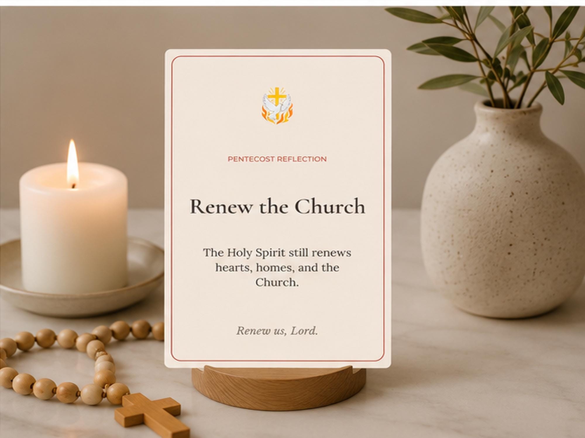 Pentecost Reflection Cards: Holy Spirit Devotional Set (8 Cards)