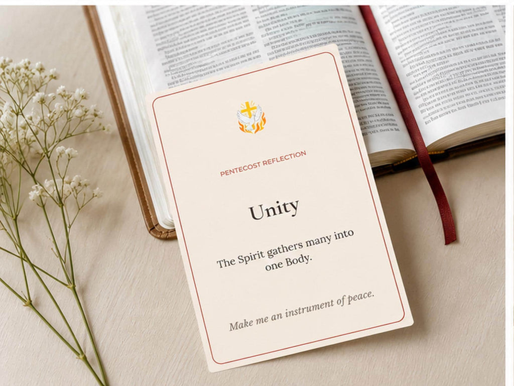 Pentecost Reflection Cards: Holy Spirit Devotional Set (8 Cards)