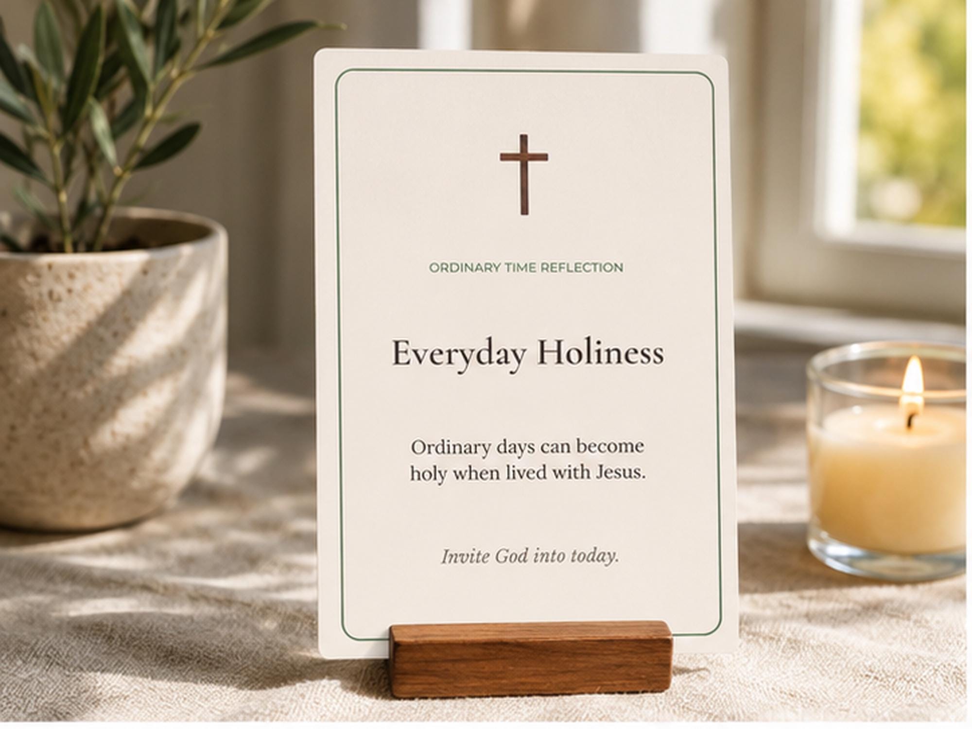 Catholic Ordinary Time Reflection Cards | Scripture Meditation Devotional Set