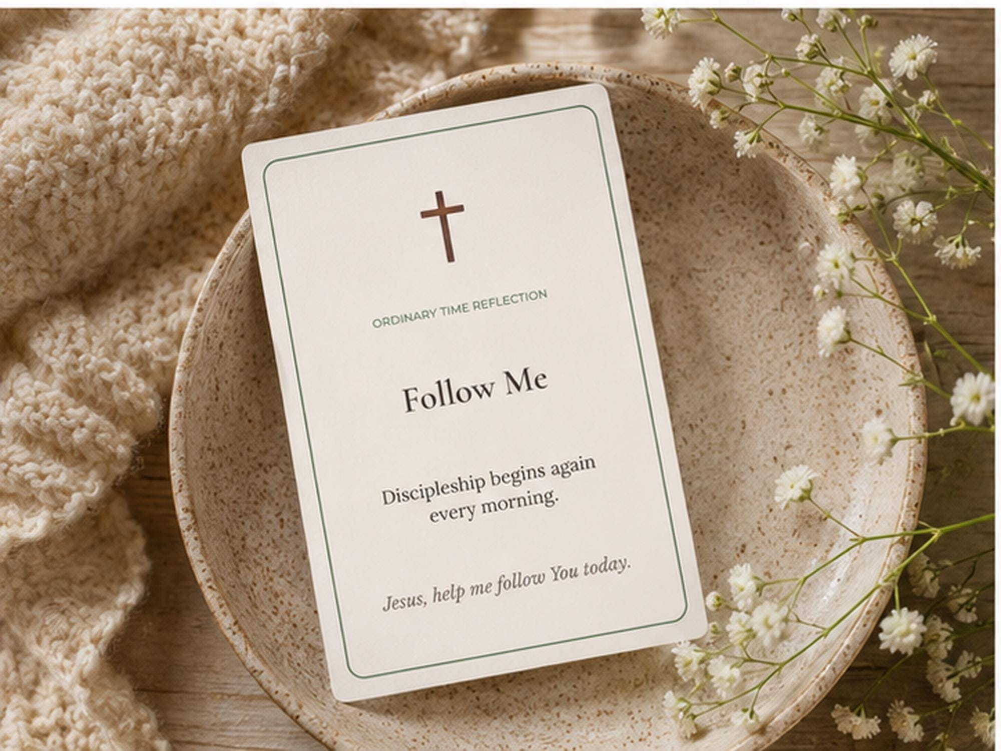 Catholic Ordinary Time Reflection Cards | Scripture Meditation Devotional Set