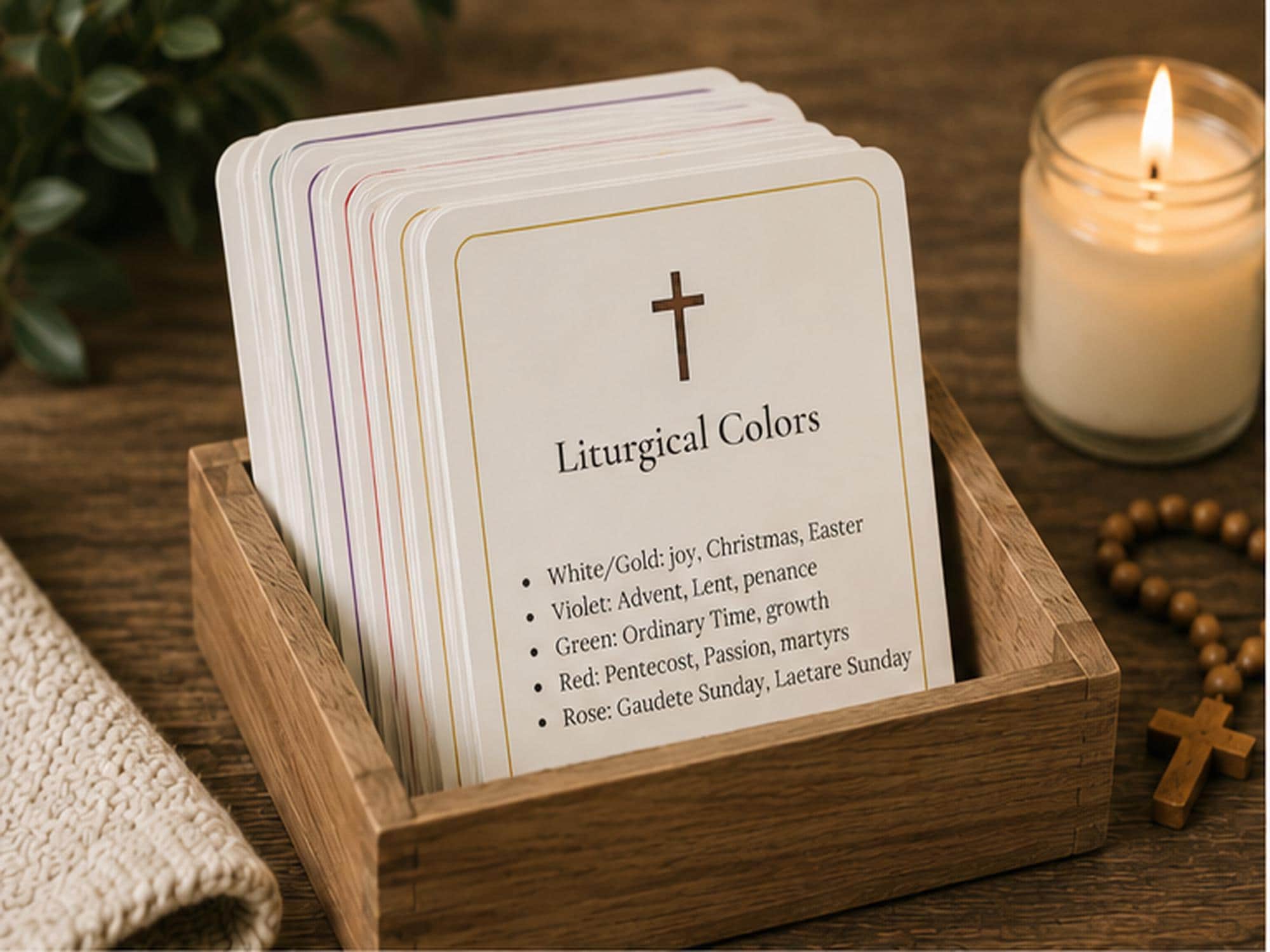 Catholic Liturgical Calendar Reference Cards | Church Year Guide, Seasons, OCIA RCIA Gift