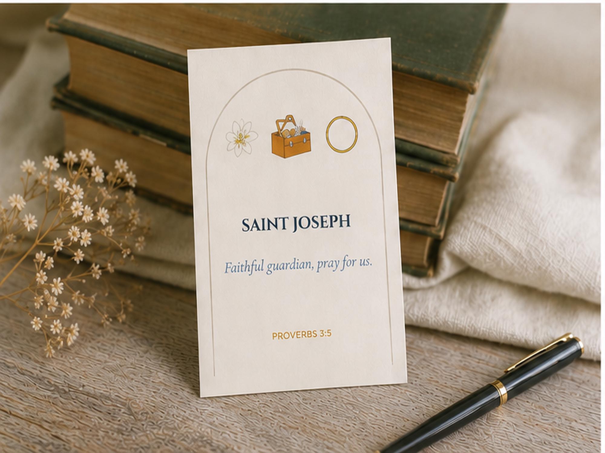 Saint Encouragement Cards Set, Catholic Scripture Prayer Quotes