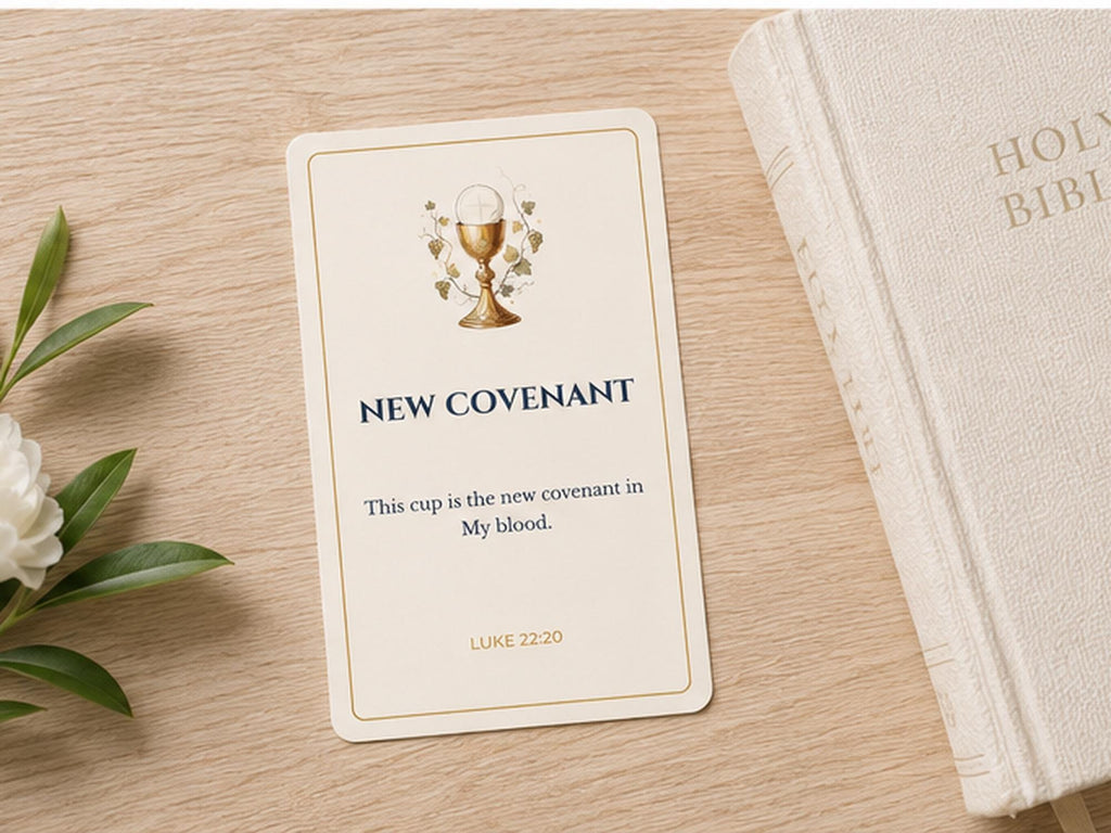 Eucharist Scripture Cards, Catholic Prayer, Communion Bible Verse, Gold Chalice Design