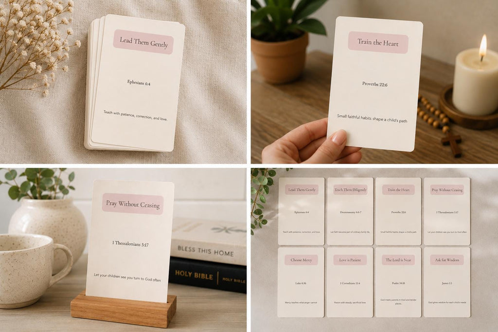 Catholic Parenting Scripture Cards | Bible Verse Encouragement (Set of 20)