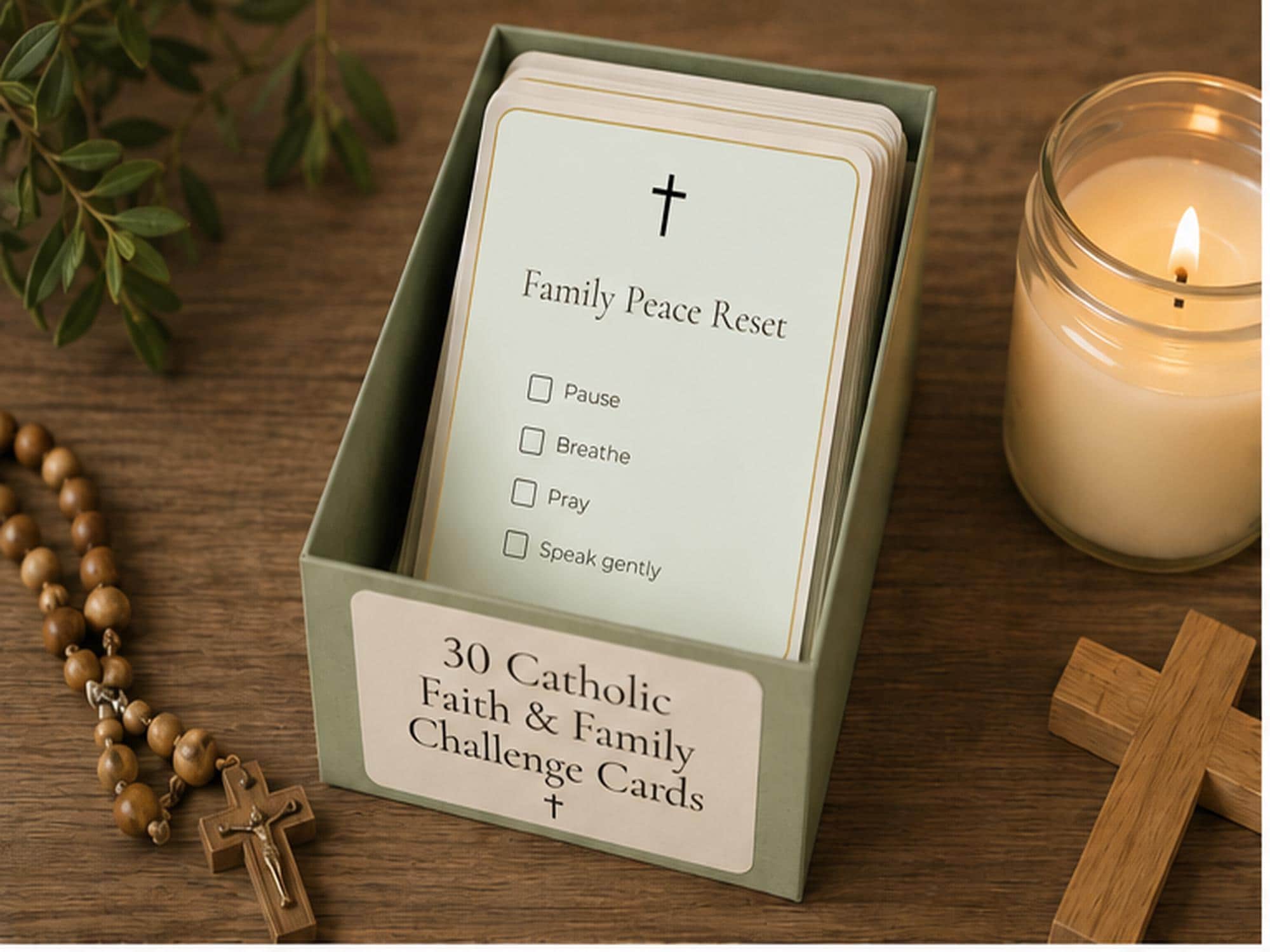 Catholic Faith Family Challenge Cards | Daily Activities, Prayer, Homeschool Resource