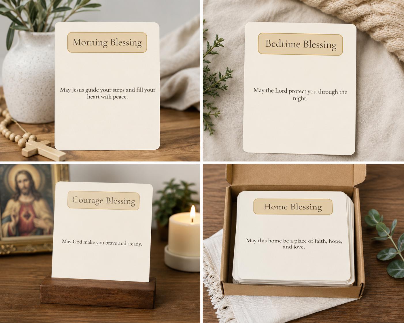 Catholic Family Blessing Cards, Christian Devotions, Daily Prayer, Faith Gift Set