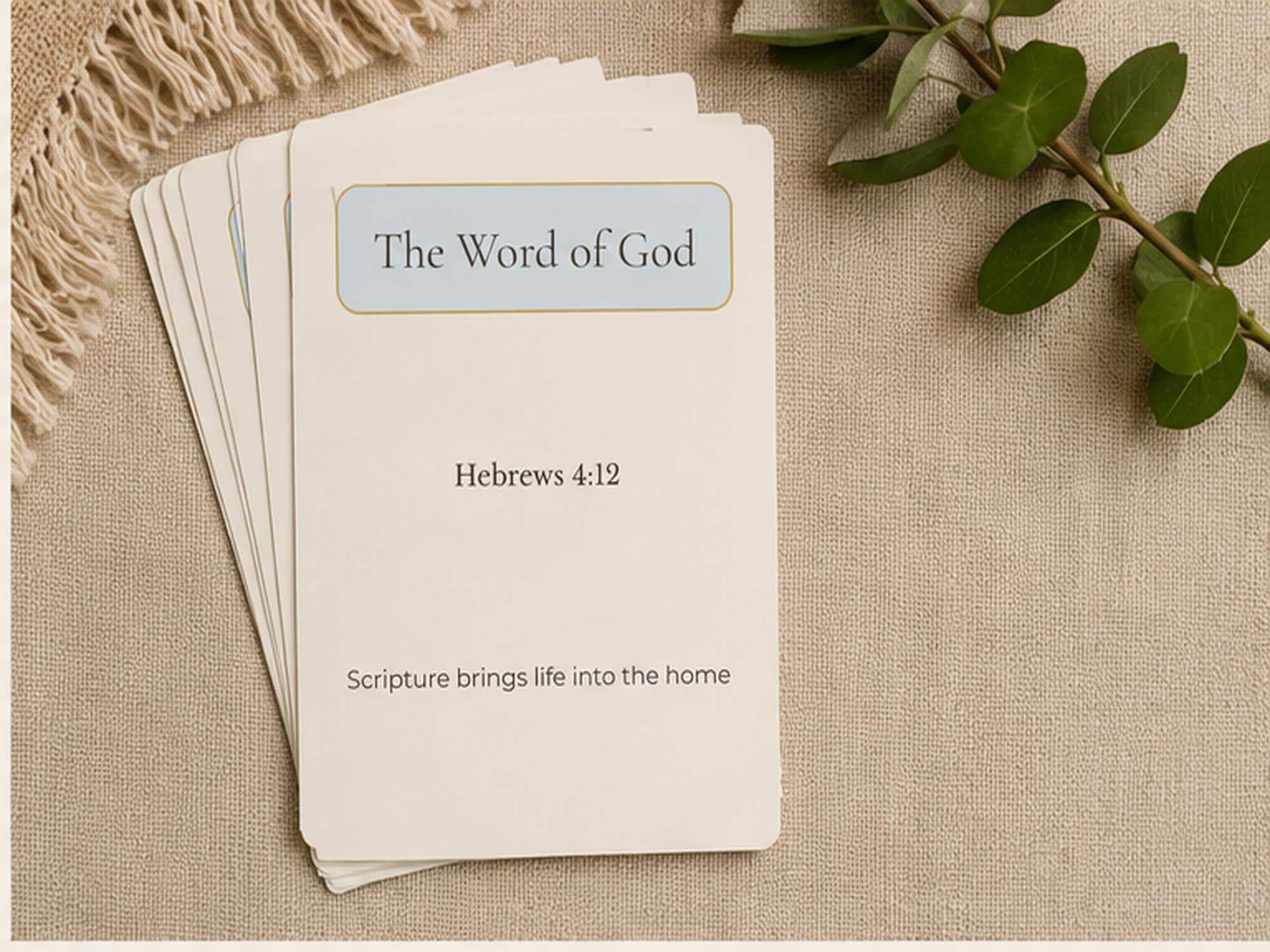 Catholic Scripture Cards | Bible Verse Set, Family Prayer, Christian Home Decor