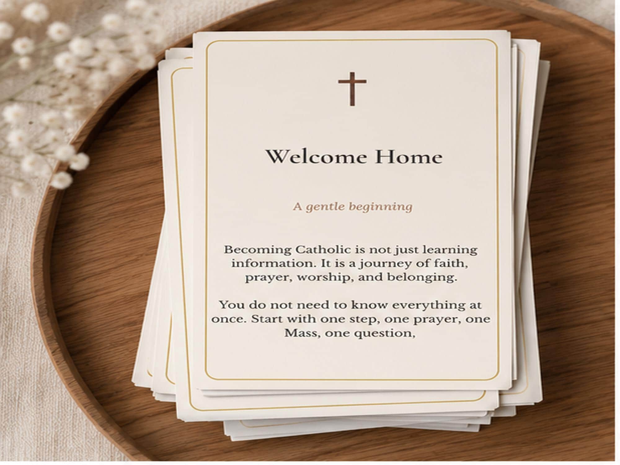 Becoming Catholic Cards | OCIA RCIA Faith Guide Set (10 Cards)