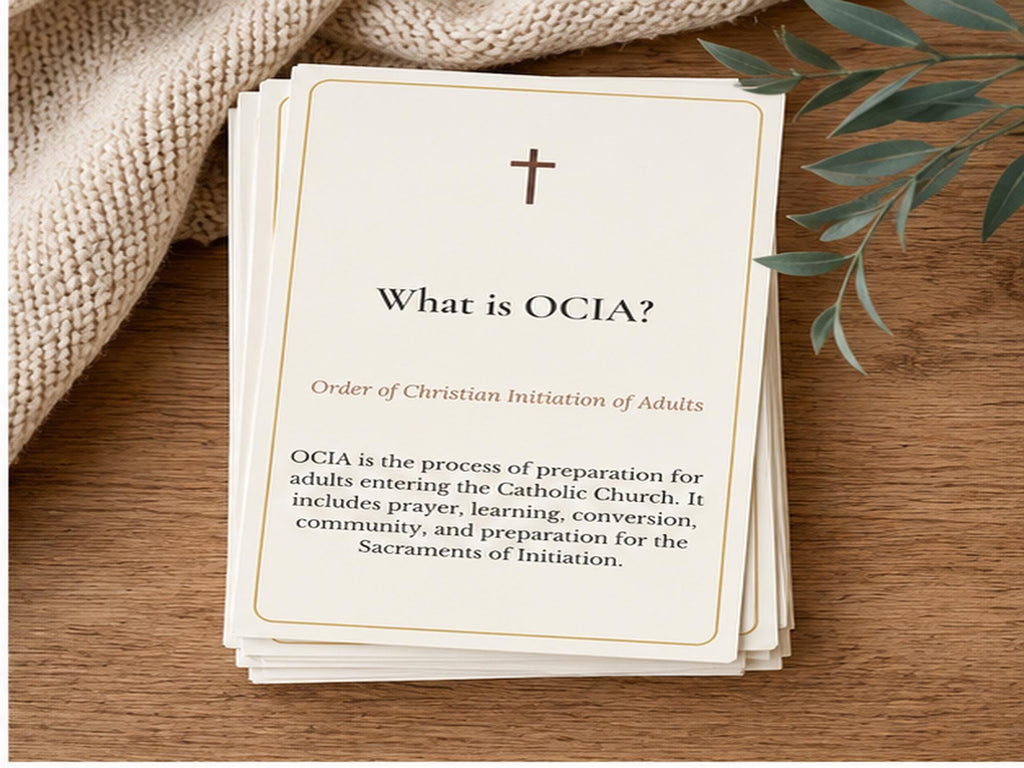 Becoming Catholic Cards | OCIA RCIA Faith Guide Set (10 Cards)