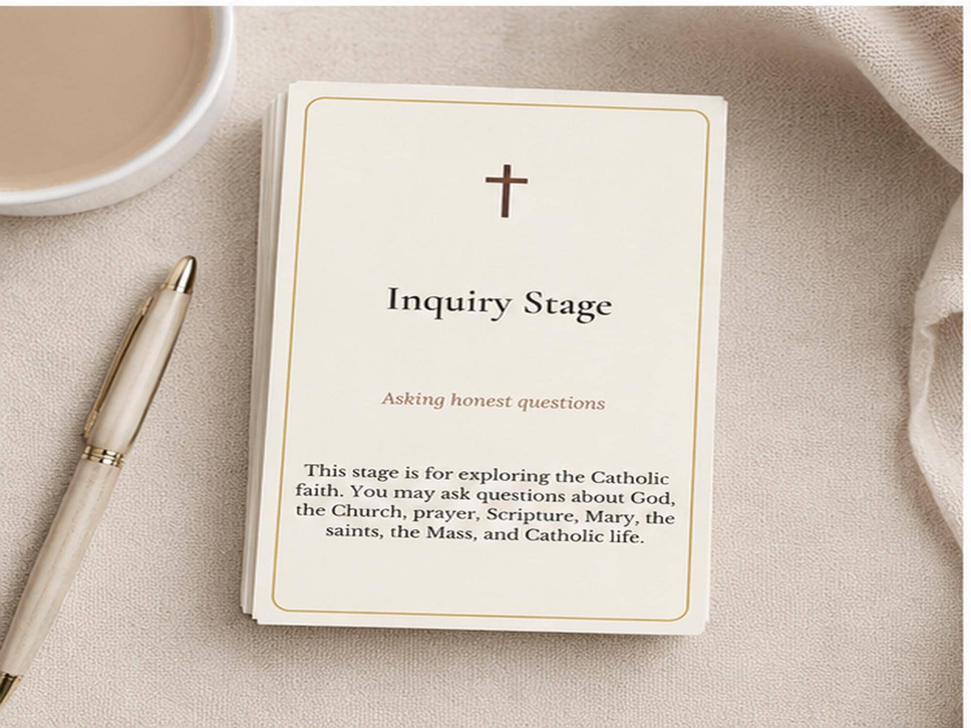 Becoming Catholic Cards | OCIA RCIA Faith Guide Set (10 Cards)