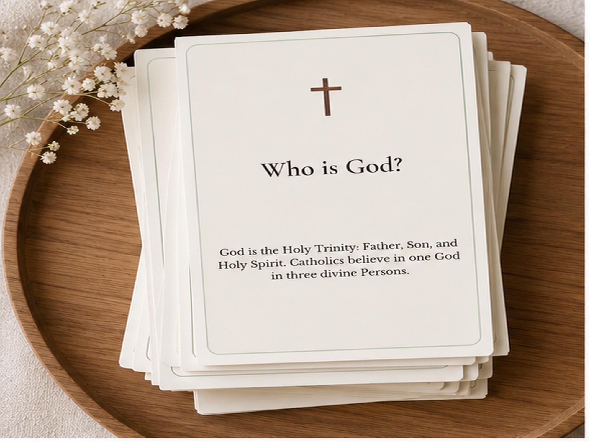 Catholic Faith Basics Study Cards | OCIA RCIA Resource Set (12 Cards)