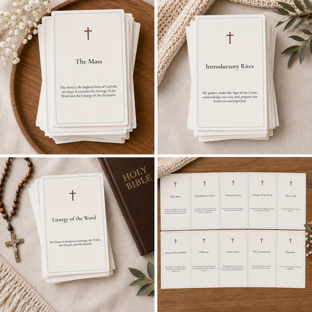 Catholic Mass Understanding Cards | RCIA, First Communion, Homeschool Reference Set