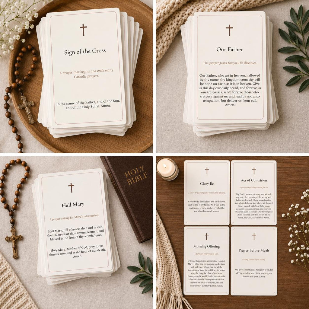 Catholic Prayer Cards | Traditional Daily Prayers, RCIA, Confirmation Gifts