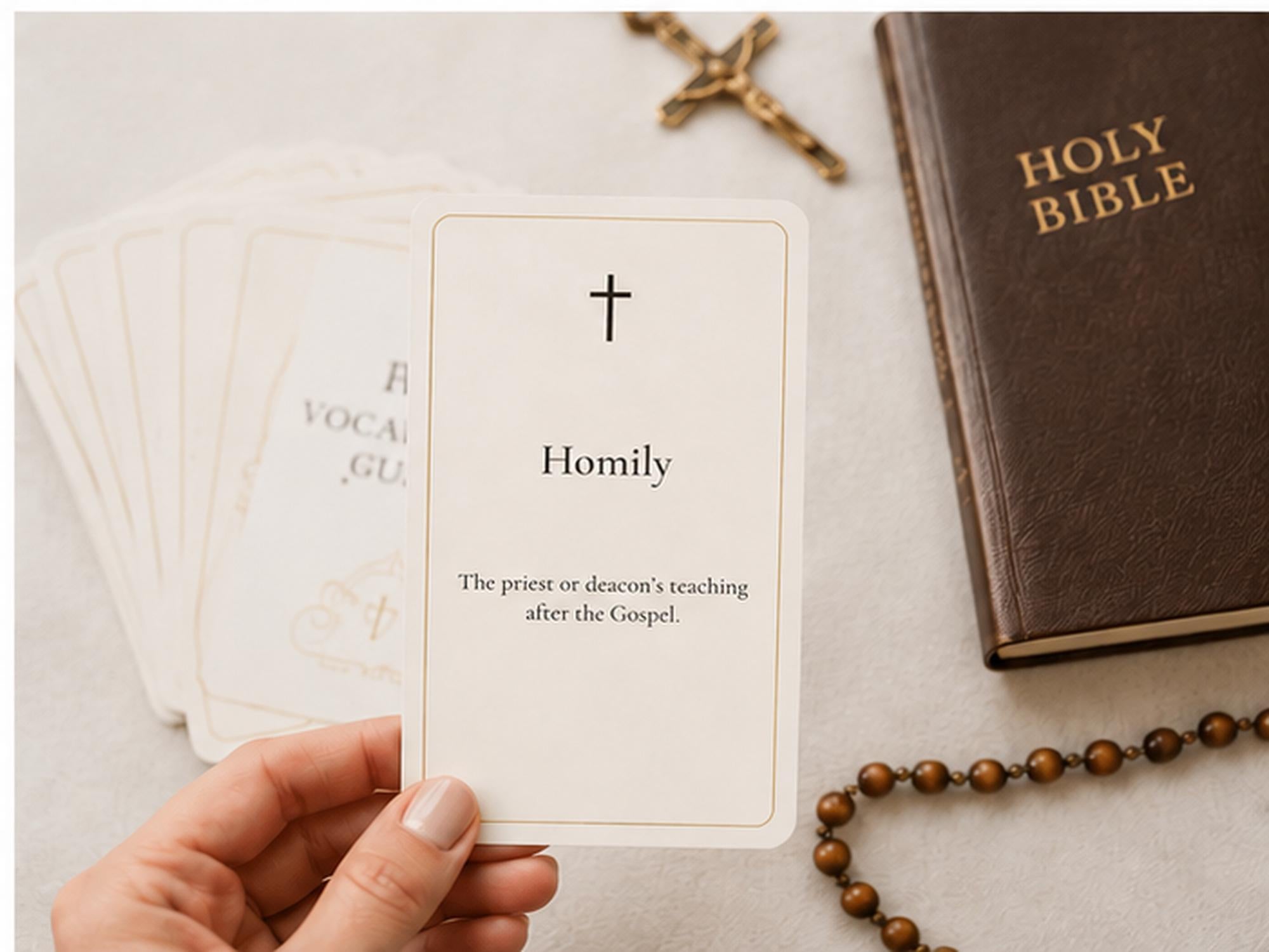Catholic Vocabulary Cards | RCIA OCIA Study Resource, Faith Terms