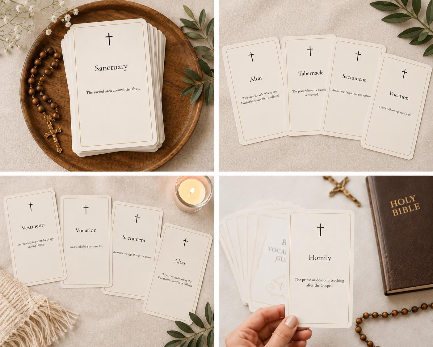 Catholic Vocabulary Cards | RCIA OCIA Study Resource, Faith Terms