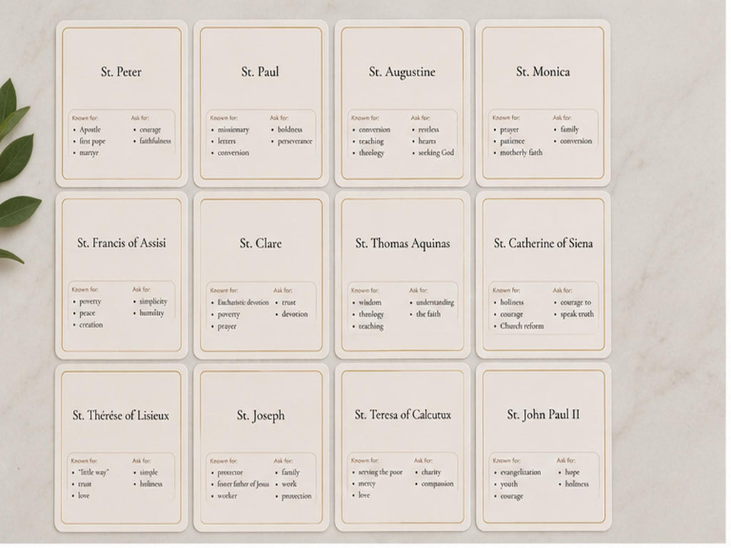 Catholic Saint Cards | Faith Study, Confirmation, RCIA Gift Set