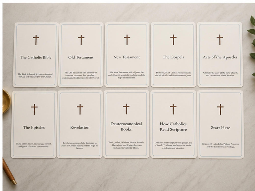 Catholic Bible Basics Study Cards | OCIA RCIA Faith Resource