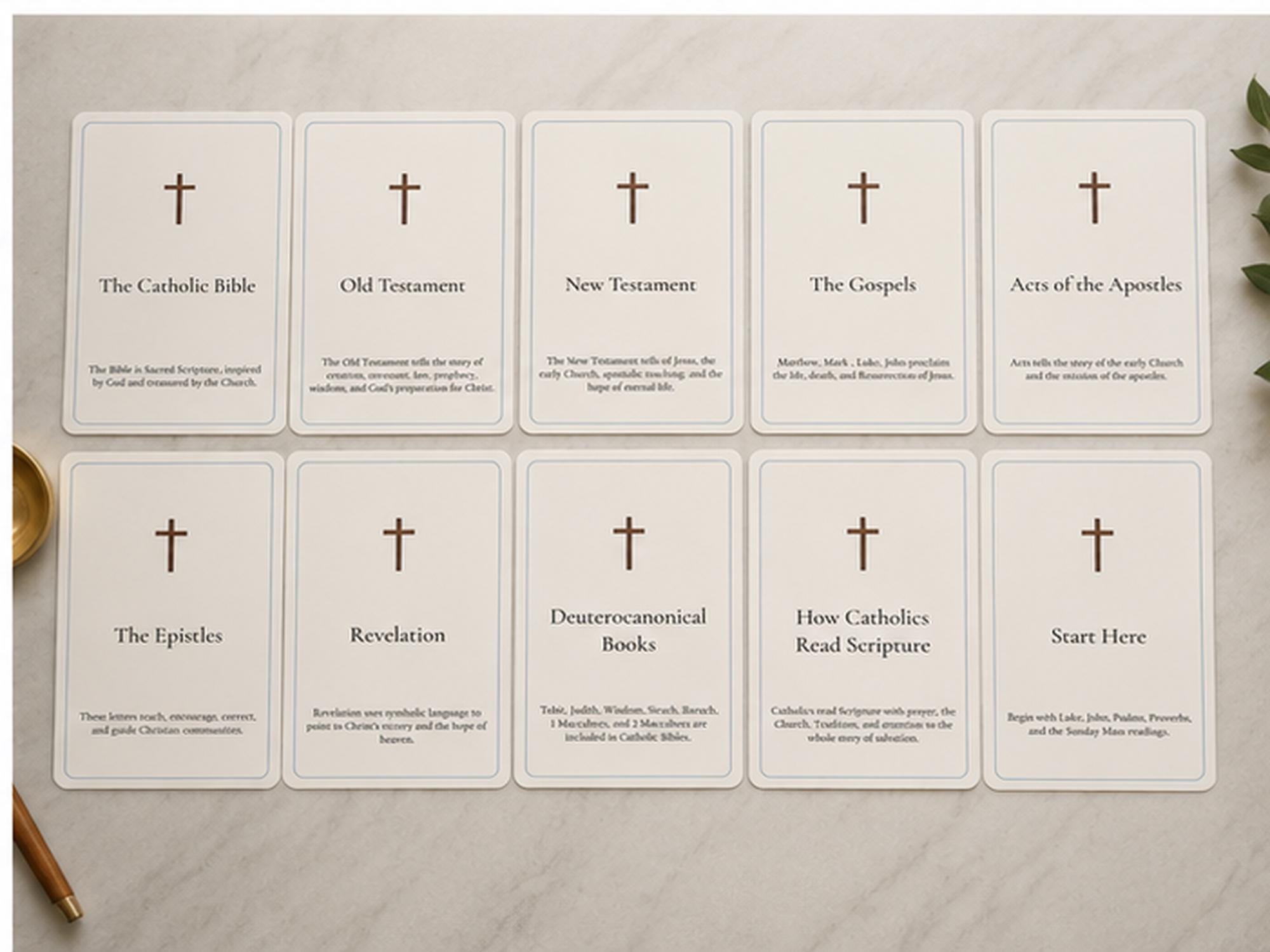 Catholic Bible Basics Study Cards | OCIA RCIA Faith Resource