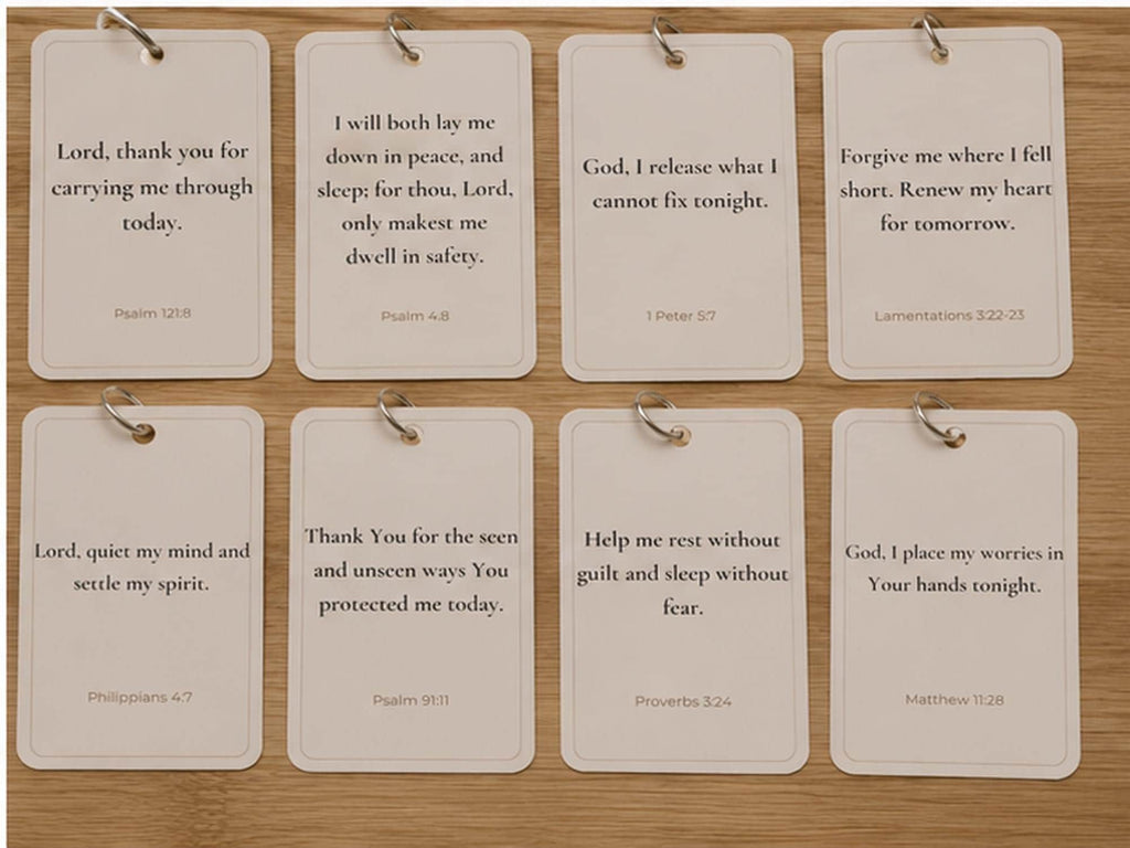 Evening Prayer Ring | Scripture Cards for Bedtime Reflection