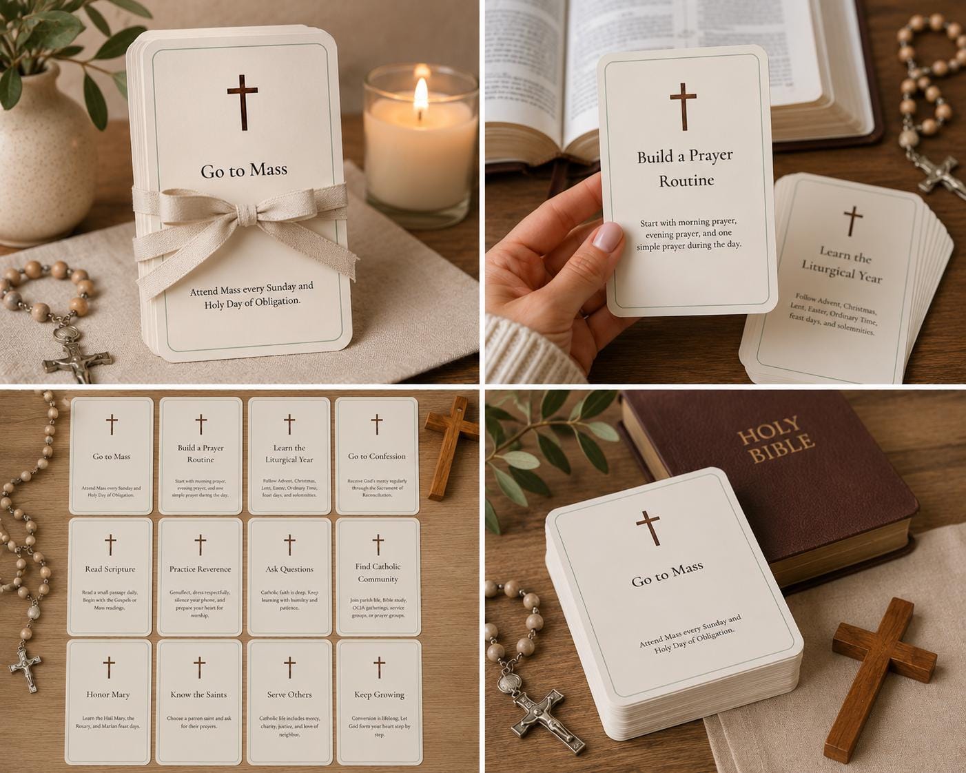 Catholic Living Starter Cards | Faith Guide for OCIA, Confirmation, New Catholics