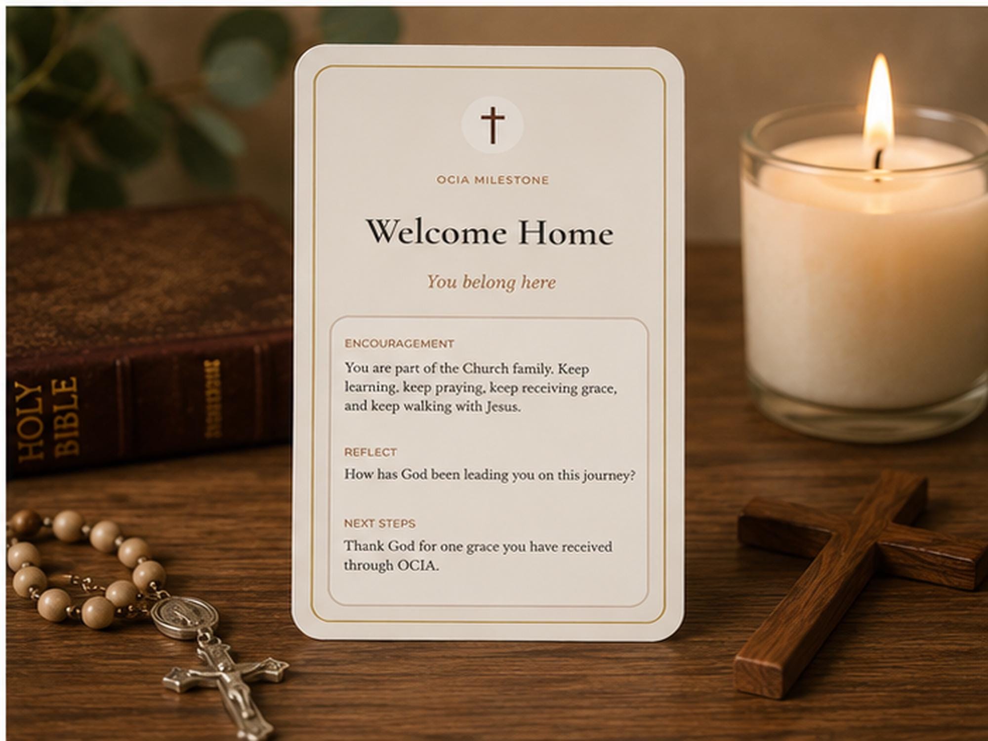 OCIA Milestone Cards | Catholic Faith Journey, Confirmation, Easter Vigil Gift Set